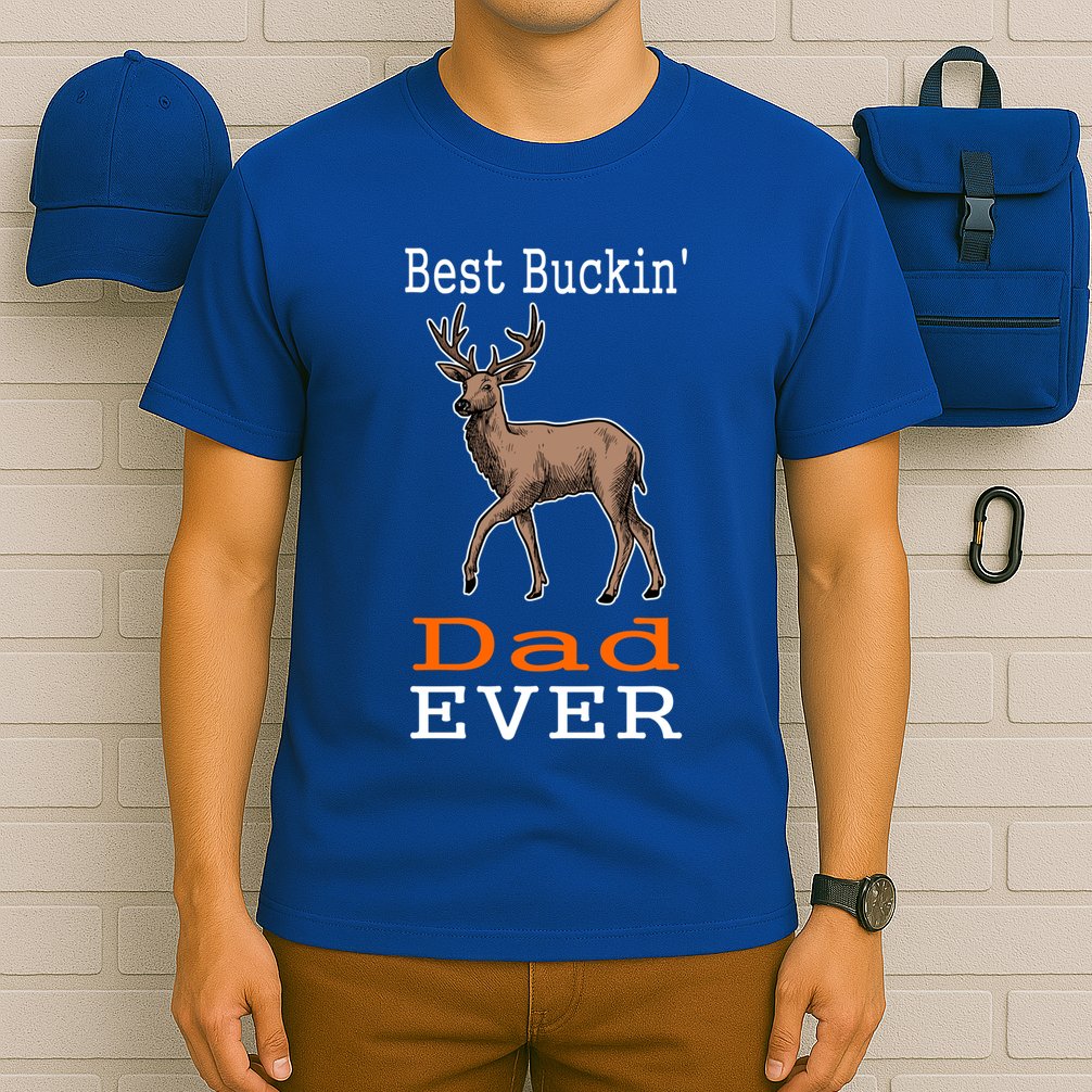 Best Buckin Dad Ever Gift Deer Hunting Funny T-Shirt