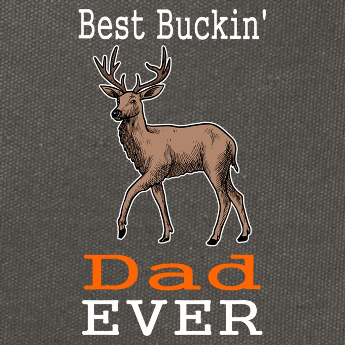 Best Buckin Dad Ever Gift Deer Hunting Funny Cotton Canvas Backpack