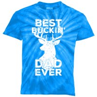 Best Buckin Dad Ever Deer Hunters Dad Gift Kids Tie-Dye T-Shirt