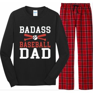 Badass Baseball Dad Gift Long Sleeve Pajama Set