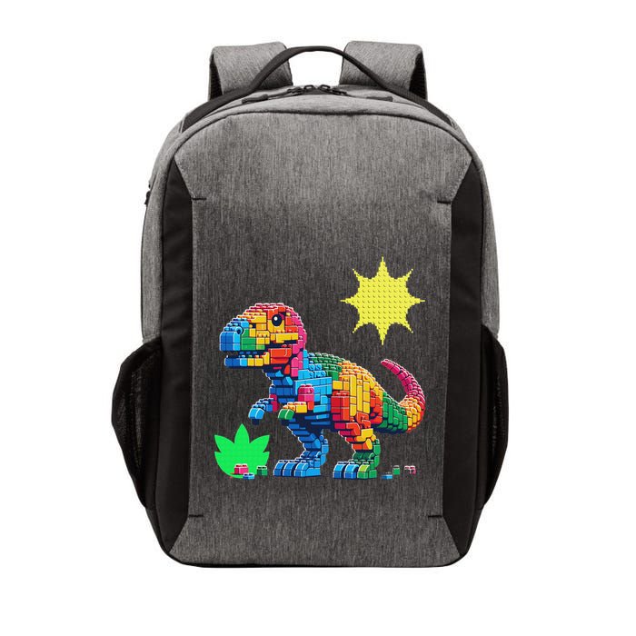 Building Bricks Dinosaur T Rex Family Matching Vector Backpack