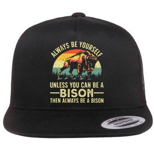 Best Bison Design For Women Buffalo Bison Lovers Flat Bill Trucker Hat