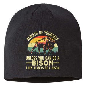 Best Bison Design For Women Buffalo Bison Lovers Sustainable Beanie