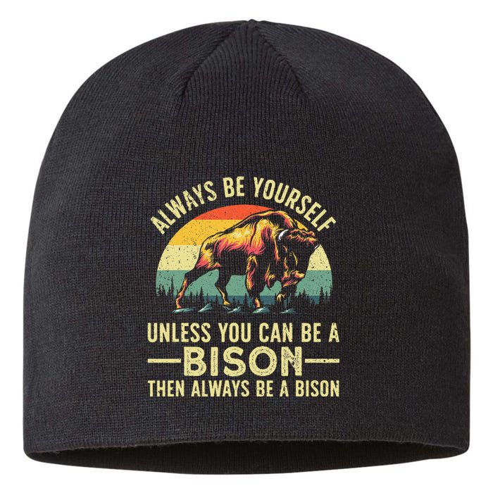 Best Bison Design For Women Buffalo Bison Lovers Sustainable Beanie