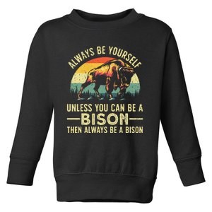 Best Bison Design For Women Buffalo Bison Lovers Toddler Sweatshirt