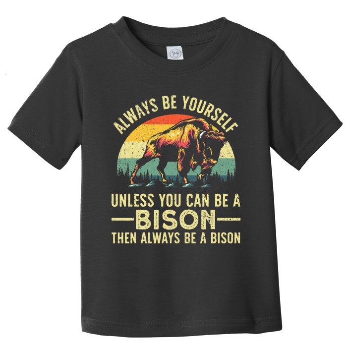 Best Bison Design For Women Buffalo Bison Lovers Toddler T-Shirt