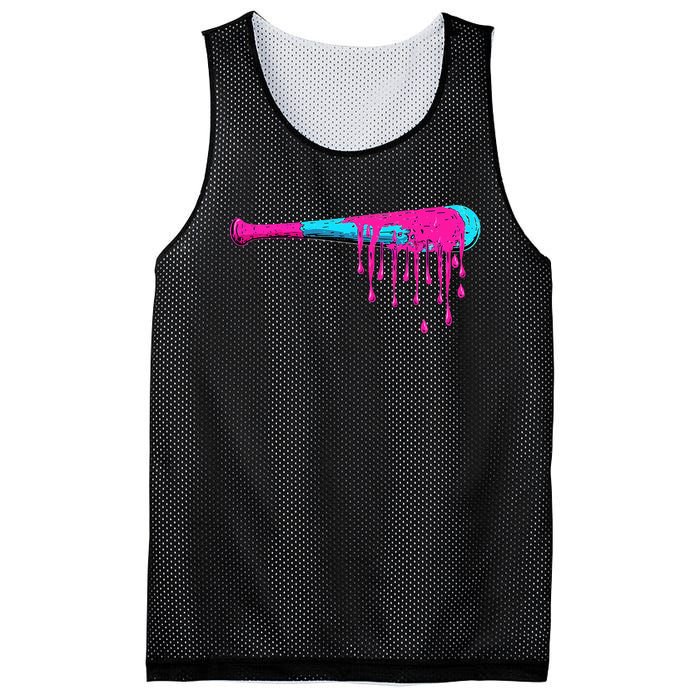 Baseball Bat Drip Mesh Reversible Basketball Jersey Tank