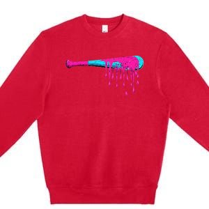 Baseball Bat Drip Premium Crewneck Sweatshirt