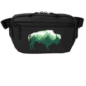 Bison Buffalo Double Exposure Surreal Wildlife Native Animal Crossbody Pack