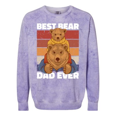 Best Bear Dad Ever For Father's Day Gift Colorblast Crewneck Sweatshirt