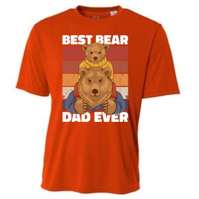 Best Bear Dad Ever For Father's Day Gift Cooling Performance Crew T-Shirt