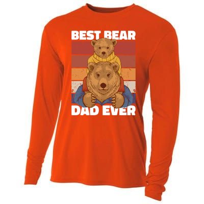 Best Bear Dad Ever For Father's Day Gift Cooling Performance Long Sleeve Crew