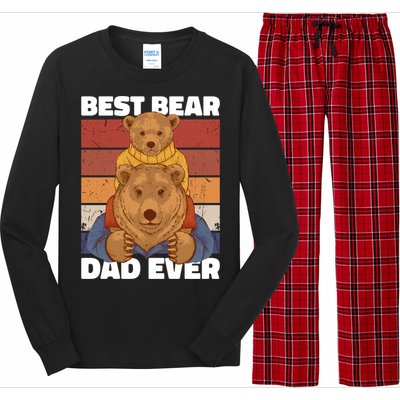 Best Bear Dad Ever For Father's Day Gift Long Sleeve Pajama Set