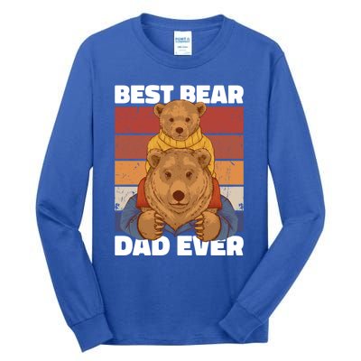 Best Bear Dad Ever For Father's Day Gift Tall Long Sleeve T-Shirt