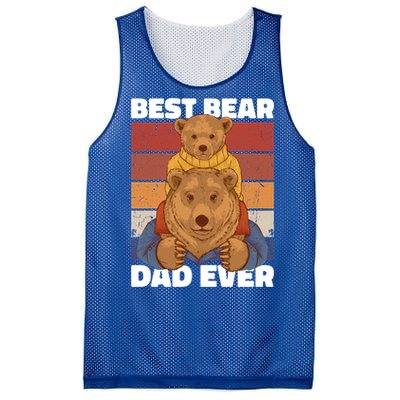 Best Bear Dad Ever For Father's Day Gift Mesh Reversible Basketball Jersey Tank