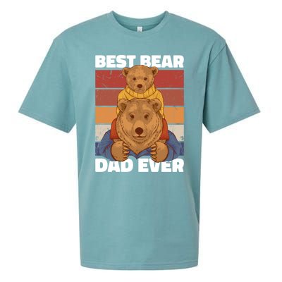 Best Bear Dad Ever For Father's Day Gift Sueded Cloud Jersey T-Shirt