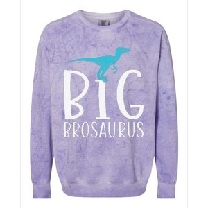 Big Brosaurus Dinosaur Big Brother Colorblast Crewneck Sweatshirt