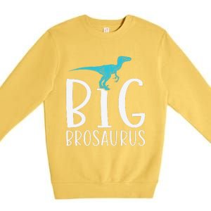 Big Brosaurus Dinosaur Big Brother Premium Crewneck Sweatshirt