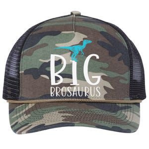 Big Brosaurus Dinosaur Big Brother Retro Rope Trucker Hat Cap