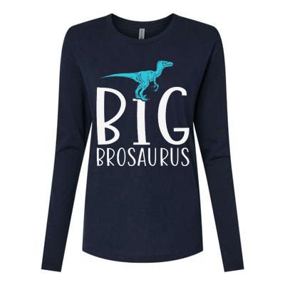 Big Brosaurus Dinosaur Big Brother Womens Cotton Relaxed Long Sleeve T-Shirt