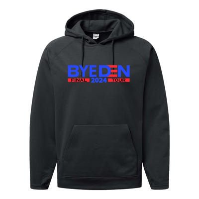 Biden Bye Den Final Tour 2024 Funny Novelty Design Performance Fleece Hoodie