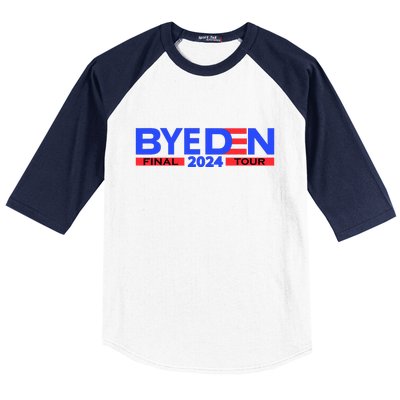 Biden Bye Den Final Tour 2024 Funny Novelty Design Baseball Sleeve Shirt