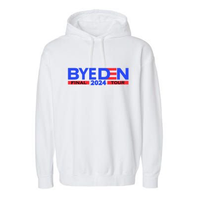 Biden Bye Den Final Tour 2024 Funny Novelty Design Garment-Dyed Fleece Hoodie