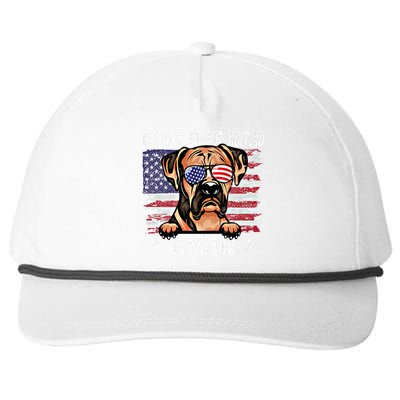 Best Boxer Dad Ever American Flag Fathers Day Gift Snapback Five-Panel Rope Hat