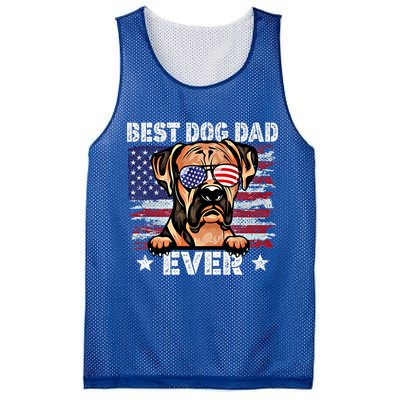 Best Boxer Dad Ever American Flag Fathers Day Gift Mesh Reversible Basketball Jersey Tank