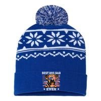 Best Boxer Dad Ever American Flag Fathers Day Gift USA-Made Snowflake Beanie