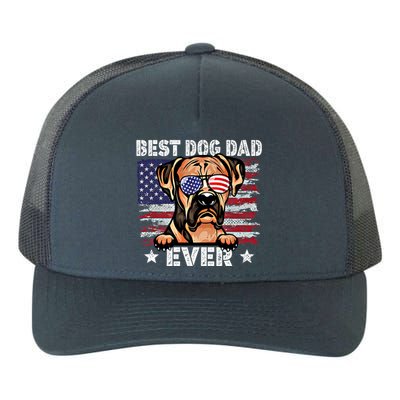 Best Boxer Dad Ever American Flag Fathers Day Gift Yupoong Adult 5-Panel Trucker Hat