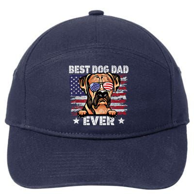 Best Boxer Dad Ever American Flag Fathers Day Gift 7-Panel Snapback Hat