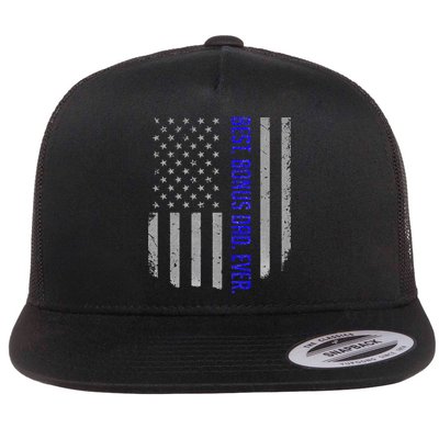 Best Bonus Dad Ever American Flag Gift For Fathers Day Flatbill Hat
