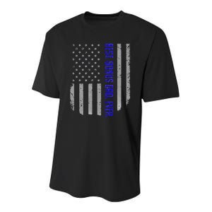 Best Bonus Dad Ever American Flag Gift For Fathers Day Youth Performance Sprint T-Shirt