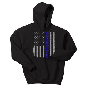 Best Bonus Dad Ever American Flag Gift For Fathers Day Kids Hoodie