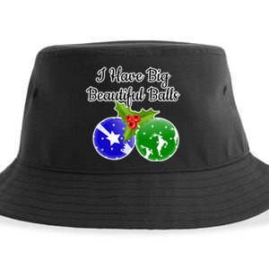 Big Balls Dirty Santa Xmas Fun Adult Humor Ugly Gift Idea Sustainable Bucket Hat