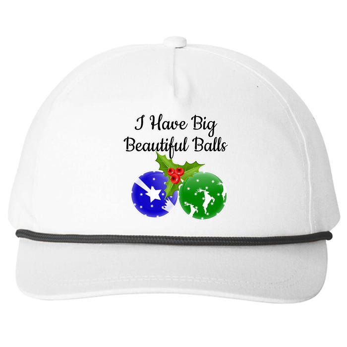 Big Balls Dirty Santa Xmas Fun Adult Humor Ugly Gift Idea Snapback Five-Panel Rope Hat