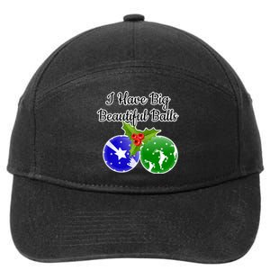 Big Balls Dirty Santa Xmas Fun Adult Humor Ugly Gift Idea 7-Panel Snapback Hat