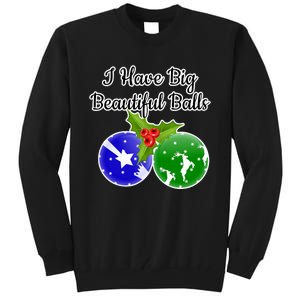 Big Balls Dirty Santa Xmas Fun Adult Humor Ugly Gift Idea Tall Sweatshirt