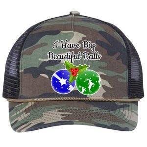 Big Balls Dirty Santa Xmas Fun Adult Humor Ugly Gift Idea Retro Rope Trucker Hat Cap