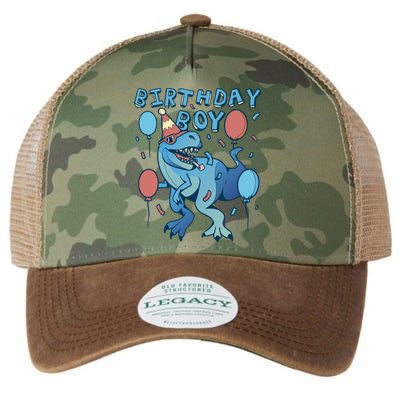 Birthday Boy Dinosaur Celebration Legacy Tie Dye Trucker Hat