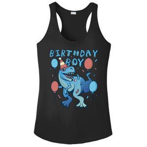 Birthday Boy Dinosaur Celebration Ladies PosiCharge Competitor Racerback Tank