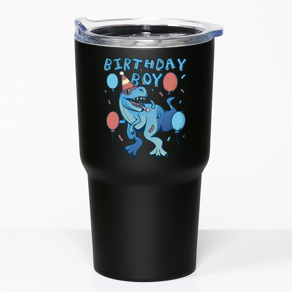 Birthday Boy Dinosaur Celebration Tumbler