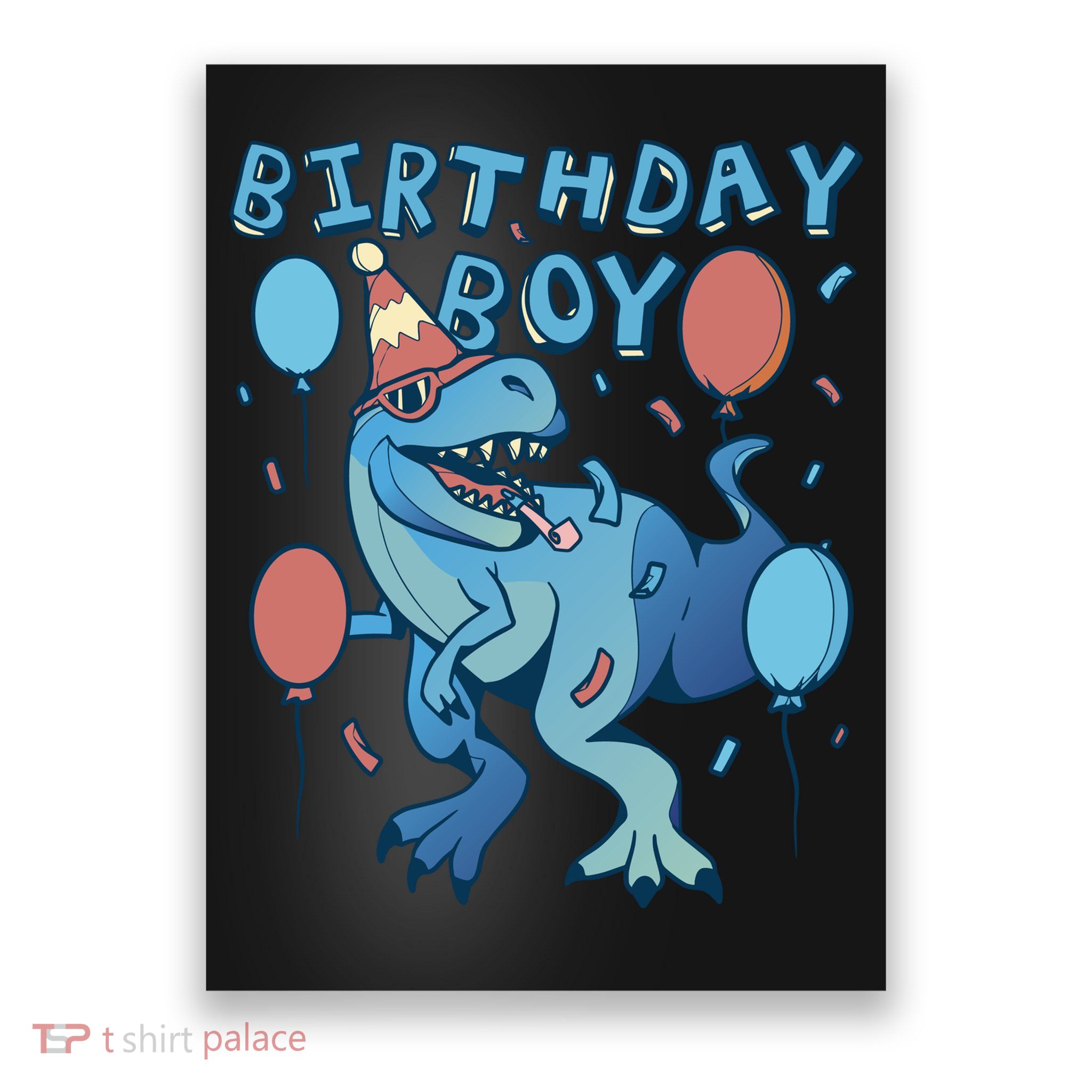 Birthday Boy Dinosaur Celebration Poster