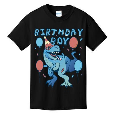 Birthday Boy Dinosaur Celebration Kids T-Shirt