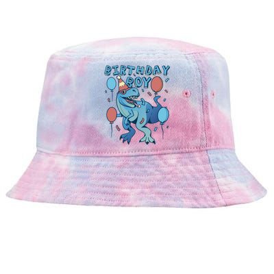 Birthday Boy Dinosaur Celebration Tie-Dyed Bucket Hat