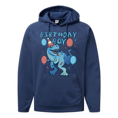 Birthday Boy Dinosaur Celebration Performance Fleece Hoodie