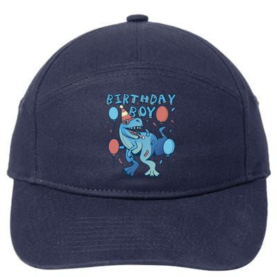 Birthday Boy Dinosaur Celebration 7-Panel Snapback Hat