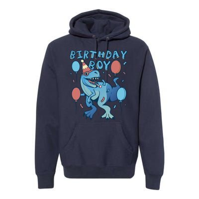 Birthday Boy Dinosaur Celebration Premium Hoodie