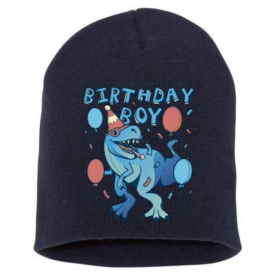 Birthday Boy Dinosaur Celebration Short Acrylic Beanie